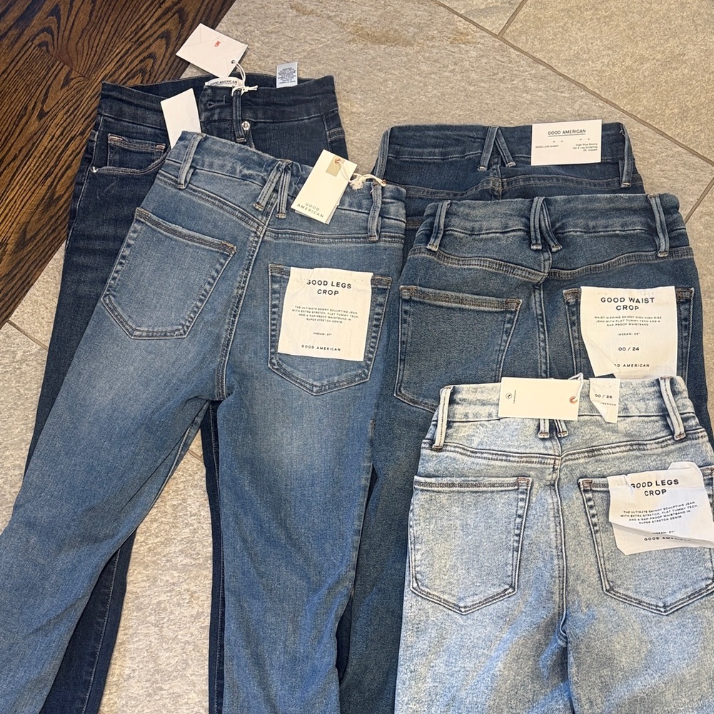Good American Women's Assorted Blue Jeans BRAND New w TAGS 5 pairs